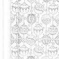 Carta regalo di Natale da colorare DIY con motivi di palline e stelle a linea nera - Graffiti di Campane di Natale (BDS12063) / 0.43X3m