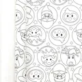 Carta regalo di Natale da colorare con graziose grafiche festive in bianco e nero - Graffiti Testa di Babbo Natale (BDS12063) / 0.43X3m