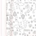 Carta regalo di Natale da colorare con motivi festivi in bianco e nero - Graffiti di Albero di Natale (BDS12063) / 0.43X3m