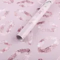 Roze cadeaupapier met glitterlipafdruk voor Valentijnsdag en doe-het-zelfprojecten - 50x70cm / Sexy Lippen