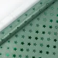 Green glitter wrapping paper with sparkling star patterns for artistic gift packaging. - Green Star / 3m Roll