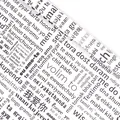 Valentine's Day wrapping paper with multi-language I Love You print on white kraft paper - I Love You in 100 Languages / Single Sheet (50X70CM)