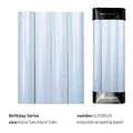 Luxe iriserend glitter cadeaupapier rollen voor verjaardagen met breedte maat 43cm - Set