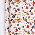 Feestelijk kerstcadeaupapier met notenkraker, hobbelpaard en diverse vakantiepatronen - Bouwsteen Soldaat / 70cmx8m