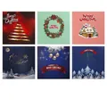 3D Weihnachts-Grußkarten 6er-Set mit festlichen Motiven, Größe 15x15cm für Wünsche - Verschiedene Designs (6er Pack) / 15x15cm (6er Pack)