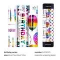 Rollen mit buntem Folien-Geschenkpapier zum Geburtstag mit Kerzen-Motiven - Set 3