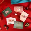 Assorted vintage Christmas greeting cards with gold foil Merry Christmas lettering - 6 Mixed Styles