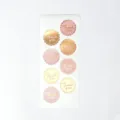 Rose gold and pink Thank You scalloped round adhesive stickers for gift box decoration - Birthday Style - Gold Foil Lace