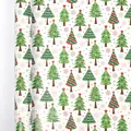 Christmas wrapping paper featuring a festive green Christmas tree and snowflake pattern - Greenwood Shimmer / 0.43*3 Meters