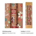 Vintage Kraftpapier-Weihnachtsgeschenkpapierrollen mit festlichen Motiven, 43cm x 10m - Set 2 / 0,43*3 Meter