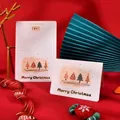 Festive Merry Christmas greeting cards with gold foil lettering and tree illustrations. - Christmas Tree / 1 Piece
