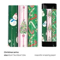 Assorted festive Christmas gift wrapping paper rolls with snowman and candy cane motifs - Set 1