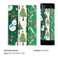 Christmas wrapping paper rolls with snowman and tree patterns, size 43cm x 10m - Set 2