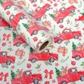 Rotolo di carta regalo di Natale da 3 metri con motivo ad acquerello di camion rosso - Christmas Red Truck / 0,43*3 metri