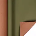 Elegante dubbelzijdig gestreept kraft inpakpapier met matte olijfgroene afwerking. - Kerstserie - Gestreept Smaragdgroen / 0.43*3M/Rol