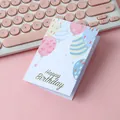 Cute pink ins-style folded birthday greeting card featuring colorful balloon patterns - Birthday Balloon