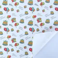 80g double-sided birthday wrapping paper with cartoon cake and balloon pattern - Balloon Cake / 50*70cm