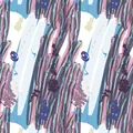 Geschenkpapier mit abstraktem Pinselstrich-Kunstmuster in kräftigen Violett- und Blautönen - Buntes Graffiti / Blatt; 50*70CM