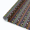 Rotolo di carta da regalo nera con strisce colorate a onde e pois per il compleanno - Motivo Cerchi e Onde (RC22022-RC22027) / 50x70cm