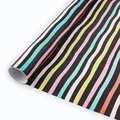Feestelijke rol zwart cadeaupapier met levendige kleurrijke verticale strepen erop - Gekleurde Strepen (RC22022-RC22027) / 50x70cm