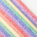 Vibrant rainbow striped gift wrapping paper with white ripple texture detail - Rainbow Lattice / 50x70cm (Single Sheet)
