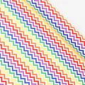 Colorful rainbow zigzag chevron pattern gift wrapping paper for party birthday DIY - Rainbow Waves / 50x70cm (Single Sheet)