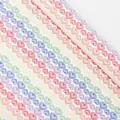Rainbow heart patterned gift wrapping paper with colorful stripes for birthday party - Rainbow Heart / 50x70cm (Single Sheet)