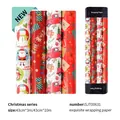 Rotoli di carta regalo di Natale con motivi di Babbo Natale e renne per pacchetti - Set 3 (4 Rotoli) / 0,43*3 metri