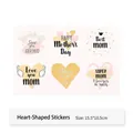 Mother's Day heart-shaped decorative stickers in 6 unique designs for gift wrapping - Accessory Sticker - Heart Style