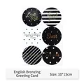 Set of 6 decorative black and gold bronzing stickers for gift boxes and greeting cards - Accessory Sticker - Black & White 1