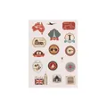 Vintage travel themed stickers set featuring world landmarks for gift decoration - Retro Travel Landmark Style / Multi-Pattern Combo Set