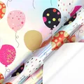 Geschenkpapierrolle aus Laser-Aluminium mit lebhaften bunten Ballonmustern bedruckt - Colorful Balloons / 3m Rolle