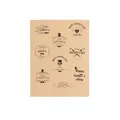 Sheet of decorative Happy Father's Day stickers with mustache and hat motifs for gifts - Father's Day Style