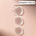 Clear silicone door bumper guard 4cm diameter 10mm thick anti-collision wall pad - Hemisphere / 1 Piece