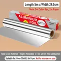 Food-grade thickened aluminum foil roll 5m x 29.5cm for BBQ, oven and air fryer - 2m Actual Length (5m Box)