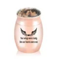 Gedenkurne 30x40mm Roségold für Menschen oder Haustiere mit eingraviertem Spruch - 30x40mm / Roségold