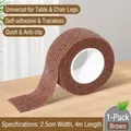 Brown self-adhesive silent furniture leg protector tape, size 2.5cm x 4m, one roll - 2.5cm*4m / Brown