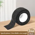 Black textured self-adhesive anti-slip silent tape for chair and table legs, 2.5cm x 4m roll - 2.5cm*4m / Black