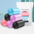 Mini bunte Tischmüllbeutel Set mit 4 Rollen 120 Stück in verschiedenen Pastellfarben - 4 Rollen/120 Stück (35cm*30cm) / Schwarz Rosa Blau Lila