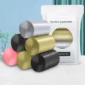 Mini bolsas de basura para escritorio 4 rollos 120 unidades bolsas engrosadas - 4 Rollos/120 Piezas (35cm*30cm) / Negro Plata Rosa Oro