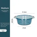 Grande bassine en plastique bleu transparent pour hygiène, taille moyenne, 31,5 cm - M / Bleu transparent