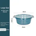 Grande bassine en plastique PP bleu transparent, diamètre de 34 cm pour l'hygiène - L / Bleu transparent