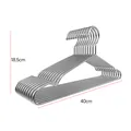 Heavy duty 40cm stainless steel clothes hangers with non-slip shoulder notches - Regular Fit / 40CM
