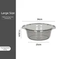 Grande bassine en plastique gris transparent pour l'hygiène et le linge délicat - L / Gris Transparent