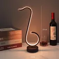 Lampe de table LED rechargeable en forme de note de musique créative avec lumière chaude - Style 1 (37cm) / Interrupteur à bouton-poussoir / Blanc chaud