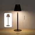 Retro gold LED table lamp with touch control for bar and bedside atmosphere - Bronze (3-Color Light + Charger) / Touch Switch