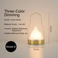 Portable LED night light with gold handle and mountain peak design in Style D - Style D (BZTD-080) / Single Light