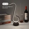 Lampe de table de bar LED rechargeable en forme de note de musique, lumière blanche - Style 1 (37cm) / Interrupteur à bouton-poussoir / Blanc
