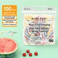 Pack of 100 food-grade elastic disposable fresh-keeping bowl covers for food storage - Standard Ziplock Bag Style (Reprint) / 100 Pieces Pack