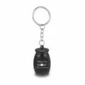 Miniature black cremation urn keychain with memorial engraving - Black